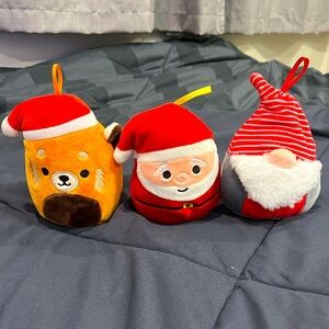 Lot of 3 Squishmallow Christmas ornaments